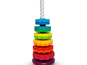 ODELA Spinning Toy – Premium Stacking Toy for Kids - One Year Old Stacking Toys – Strong ABS Plastic – Rainbow Spinning Wheel Toy – Fun and Engaging Brain Development Toys for Kids