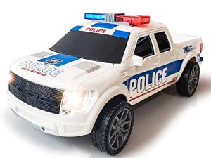 ArtCreativity Police Car Pickup Truck with LED Headlights and Sirens