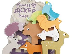 Le Toy Van - Wooden Petilou Forest Stacker Puzzle & Bag Educational Balancing Activities Toy | Great Gift for Kids and Toddlers | Suitable for Age 18+ Months Old
