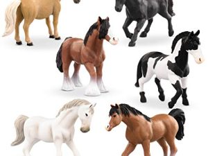 Terra by Battat – Horse Set – 6pc Playset with Detailed Miniature Toy Horses – Animal Toys for Kids 3+