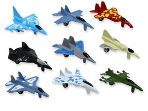 Metal die cast Toy air Plane Set of Military Planes and Jets. Pack of 9.