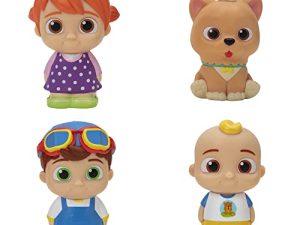 CoComelon 4 Figure Pack - JJ & Family Figure Set - Family and Friends - Includes JJ