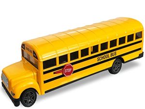 ArtCreativity Diecast Yellow School Bus Toy for Kids - 8.5 Inch Pull Back Car with Cool Opening Doors and Rubber Tires - Durable Diecast Metal - Best Birthday for Boys and Girls