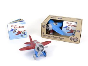 Green Toys Airplane & Board Book (color may vary)