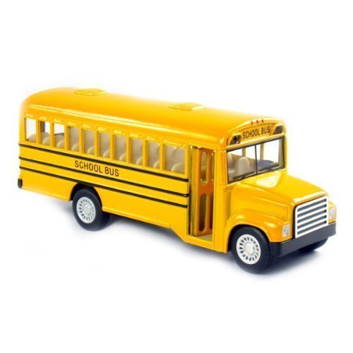 6" Die Cast Long-Nose School Bus with Pull-Back Action and Open-able Doors 6" Die Cast Long-Nose School Bus with Pull-Back Action and Open-able Doors