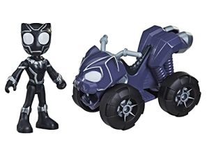 Spidey and His Amazing Friends Marvel Black Panther Action Figure and Panther Patroller Vehicle