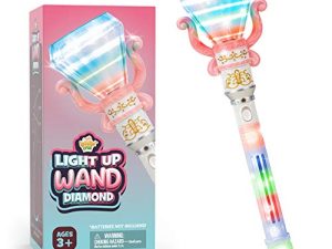 Light Up Spinning Diamond Wand for Kids in Gift Box