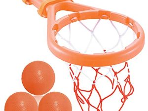3 Bees & Me Bath Toy Basketball Hoop & Balls Set for Boys and Girls - Kid & Toddler Bath Toys Gift