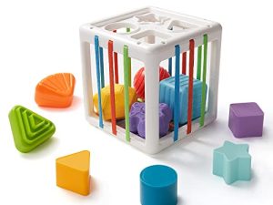 LiKee Sensory Toys Shape Sorter Baby Blocks Colorful Textured Balls Sorting Games Montessori Learning Activity for Fine Motor Skills Early Development