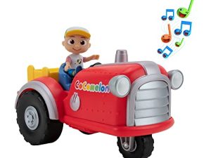 CoComelon Official Musical Tractor w/ Sounds & Exclusive 3-inch Farm JJ Toy