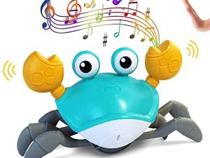 FEELGUY Crawling Crab Baby Toy with Music and LED Lights