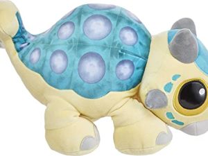 Jurassic World Feature Plush Ankylosaurus Bumpy Baby Dinosaur Toy with Roar Sound & Floppy Legs; Camp Cretaceous Soft Doll Play or Nap Buddy