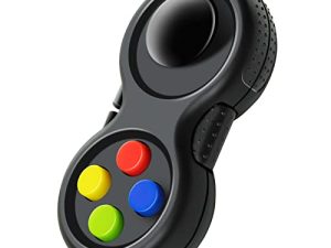 WTYCD The Original Fidget Retro: The Rubberized Classic Controller Game Pad Fidget Focus Toy with 8-Fidget Functions and Lanyard - Perfect for Relieving Stress (Colorful)