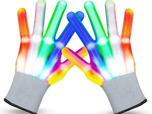 VWMYQ LED Gloves Christmas Cool Toys for Kids LED Gloves Light Up Gloves Glowing Christmas Costume Clubbing Party Favors Novelty Toys Toys for Boys Girls Age 3-10 (Colorful)
