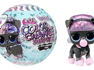 LOL Surprise Glitter Color Change Pets with 5 Surprises- Collectible Pet Including Glittery Accessories