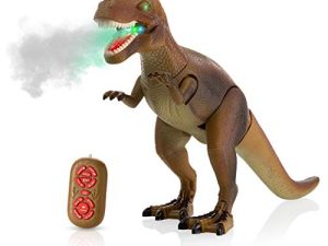 Advanced Play Dinosaur Trex Toy Realistic Walking Tyrannosaurus Rex Multifunction RC Trex Toy Figure with Roaring Spraying Function Good Dinosaur Toys for Boys Girls Ages 3 Plus