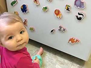Refrigerator Magnets for Kids Zoo Animals - Big Fridge Magnets for Toddlers Animals Toys Animal Toys Educational Toys for 1 Year Old Learning Toys for Toddlers 1-3 Magnetic Toys Toddler Toys Baby Toys