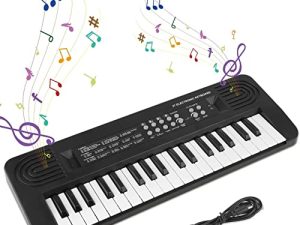 37 Key Piano for Kids Musical Toys for 3 4 5 6 Year Old Girls Boys Music Keyboard Pianos Portable Electronic Piano Keyboard Gifts for 3-5 Year Old Kids Educational Learning Toy