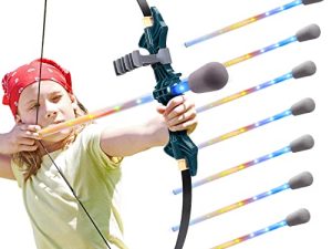 O WOWZON Fiberglass Bow and Arrow for Kids