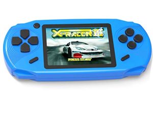 Beijue 16 Bit Handheld Games for Kids Adults 3.0'' Large Screen Preloaded 100 HD Classic Retro Video Games USB Rechargeable Seniors Electronic Game Player Birthday Xmas Present (Blue)