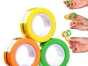 nutty toys Magnetic Rings Fidget Set - Top Stress & Anxiety Relief Gift 2022