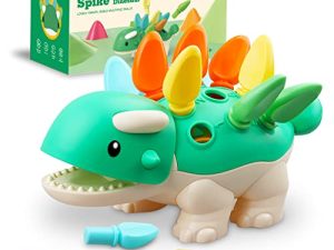 Toddler Montessori Toys Learning Activities Educational Dinosaur Games - Baby Sensory Fine Motor Skills Developmental Toys - Gifts for 6 9 12 18 Month Age 1 2 3 4 One Two Year Old Boys Girls Kids