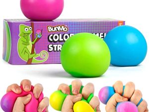 BUNMO Stress Balls - Color Changing Stress Balls for Kids. Durable Stress Ball from Thick Casting. Squishy Ball Makes Fun Stress Balls Fidget Toys
