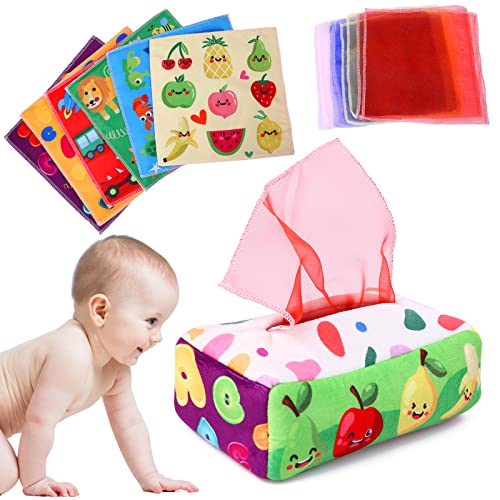 YOGINGO Baby Toys 6 to 12 Months - Baby Tissue Box Toy - Montessori Toys for Babies 6-12 Months YOGINGO Baby Toys 6 to 12 Months - Baby Tissue Box Toy - Montessori Toys for Babies 6-12 Months