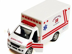 KiNSMART Rescue Team Ambulance 5" Die Cast Metal Cabin w/ Pullback Action ⚕️