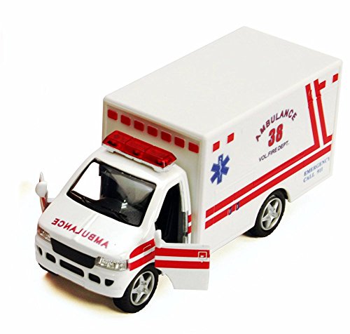 KiNSMART Rescue Team Ambulance 5" Die Cast Metal Cabin w/ Pullback Action ⚕️ KiNSMART Rescue Team Ambulance 5" Die Cast Metal Cabin w/ Pullback Action ⚕️