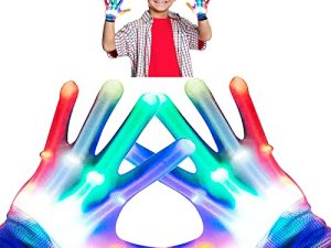 superwin Toys for 3 4 5 6 Years Old Boys Girls Kids LED Gloves Cool Toys for 3-5 Colorful Flashing Light Up Gloves Rainbow Unique Gifts for 6-7 Years Old Christmas Stocking Stuffers Gifts