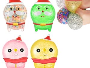 Christmas Stress Balls Toys Cute Santa Claus Snowman Squishy Fidget Toys for Kids