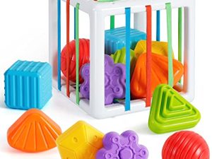 SEPHIX Colorful Activity Cube with 6 Pcs Multi Sensory Shape