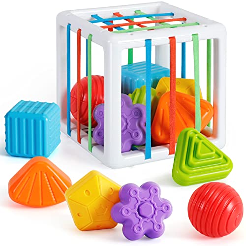 SEPHIX Colorful Activity Cube with 6 Pcs Multi Sensory Shape SEPHIX Colorful Activity Cube with 6 Pcs Multi Sensory Shape