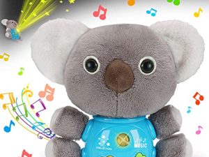 3 in 1 Plush Koala Baby Musical Toys Star Projector Light Up Baby Toys 0 3 6 9 12 18 Months Infant Toys Stuffed Animal Newborn Toys Girl Boy Sensory Developmental Toddlers 1 2 Year Old