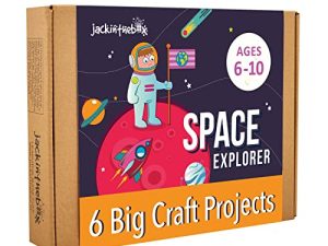 Space Science Craft Kit Gift 6-in-1 | Arts Crafts Space Toy for Kids Ages 6-8 | Gifts for Boys and Girls Aged 6