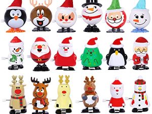 Max Fun 18pcs Christmas Stocking Stuffers Wind Up Toys Assortment for Christmas Party Favors Goody Bag Filler (Christmas)
