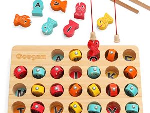 Coogam Wooden Magnetic Fishing Game