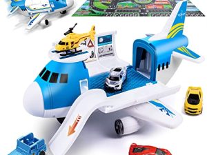 Airplane Toy with Car Toy Helicopter Set