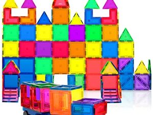 60 PCS 3D Magnetic Blocks Magnetic Tiles - Magnet Building Tiles | Magnetic Tiles Toy Building Sets | Magnetic Building Blocks | Kids Magnet Toys for Kids | Magnetic Tiles for Kids | Magna t Blocks