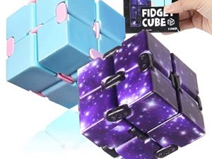 BUNMO Fidget Cube Infinity Cubes 2pk | Stimulating & Engaging Fidget Toy | Teen Boy Toys | Fidget Cubes for Adults | Hours of Fun for Kids & Teens | Travel Toys