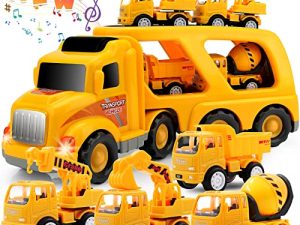 Nicmore Kids Toys Car for Boys: Boy Toy Trucks for 1 2 3 4 5 6 Year Old Boys Girls | Toddler Toys 5 in 1 Carrier Vehicle Construction Toys for Kids Age 1-2 2-4 3-5 | Birthday Party Boy Gifts for Kids
