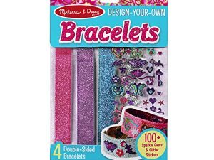 Melissa & Doug Design-Your-Own Bracelets With 100+ Sparkle Gem and Glitter Stickers - Kids Snap Bracelets