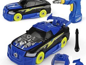 GILOBABY 26 Pieces Take Apart Racing Car Toys