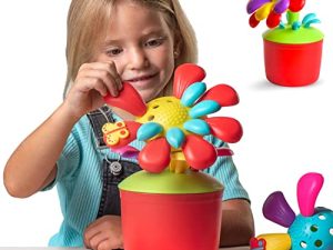 TOYPIX FlowerPop Flower Building Toy Set 40 Pc - Girl Toys Ages 3 4 5 6 | Flower Garden STEM Toys | Unique Gifts for Girls - Creative Toys for Girls | Flower Toy with Multiple Combinations