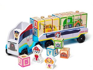 Melissa & Doug PAW Patrol Wooden ABC Block Truck (33 Pieces) - PAW Patrol Sort And Stack Toys