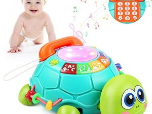 HumorPlay Bilingual Musical Turtle Baby Toys 6 to 12 Months