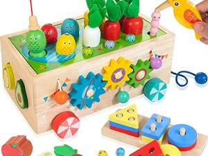 JUSTWOOD Montessori Educational Toys for Toddlers Age 12+ Months