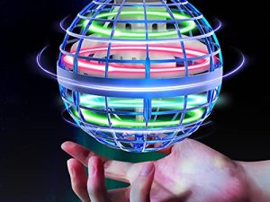 Tikduck Flying Orb Ball Toys Soaring Hover Pro Boomerang Spinner Hand Controlled Mini Drone Globe Shape Spinning Safe for Kids Adults Outdoor Indoor (Blue)