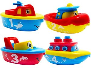 3 Bees & Me Bath Toys for Boys and Girls - Magnet Boat Set for Toddlers & Kids - Fun & Educational